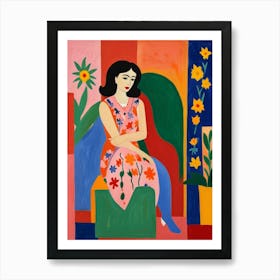 Woman Sitting In A Chair 3 Art Print