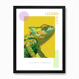 Fischer S Chameleon Modern Illustration Poster Art Print