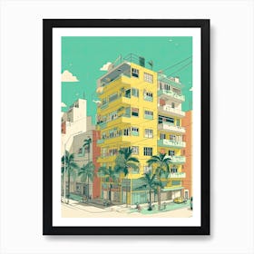 Sao Paulo Brazil Travel Illustration 4 Art Print