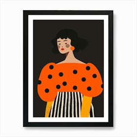 Polka Dot Girl 2 Art Print