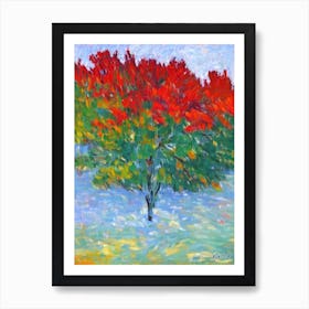 Balsam Fir tree Abstract Block Colour Art Print