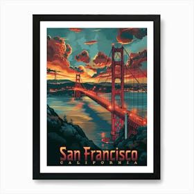 Golden Gate: San Francisco Skyline Poster Art Print