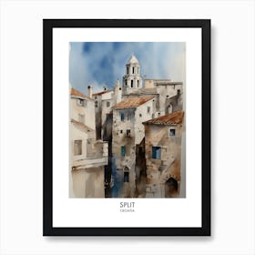 Split 2 Watercolour Travel Poster Art Print