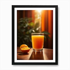 Glass Of Orange Juice Art Print