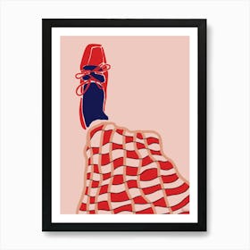 Red Ballerinas - Fashion Artwork Art Print