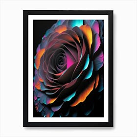 Abstract Rose Art Print