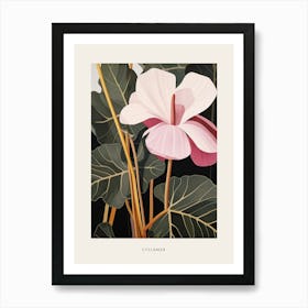 Flower Illustration Cyclamen 2 Poster Art Print