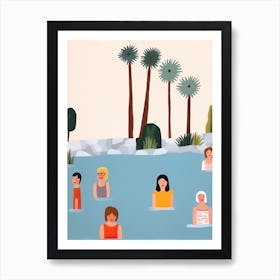 Fancy Los Angeles California, Tiny People And Illustration 3 Art Print