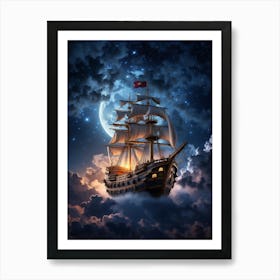 Ship In The Sky Art Print