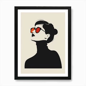 Woman In Sunglasses 13 Art Print