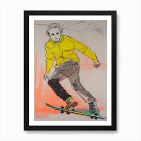 Skateboarding Pop Art 2 Art Print