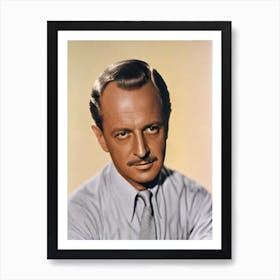 Melvyn Douglas Retro Collage Movies Art Print