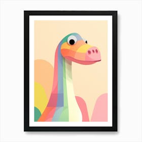 Colourful Dinosaur Argentinosaurus 1 Art Print