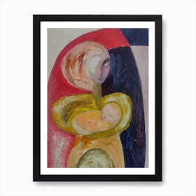 Living Room Wall Art, Mother And Child Art Print