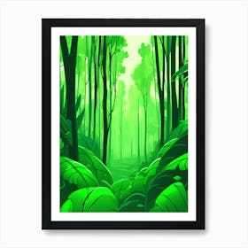 Cartoon Forest 1 Art Print