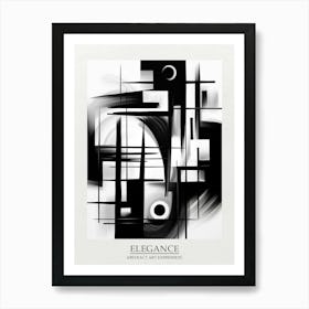 Elegance Abstract Black And White 2 Poster Art Print