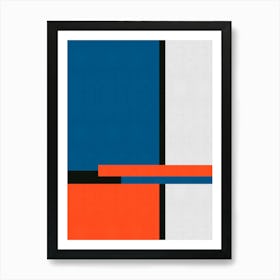 Blue and red geometry 5 Art Print