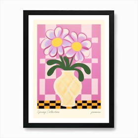 Spring Collection Pansies Flower Vase 6 Art Print