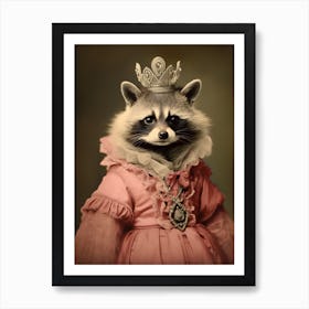 Vintage Portrait Of A Tres Marias Raccoon 6 Art Print