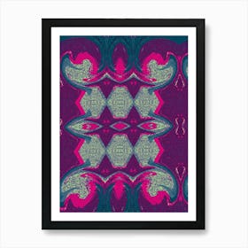 Purple And Green Abstract Art Print