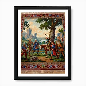 Knights On Horseback 1 Art Print