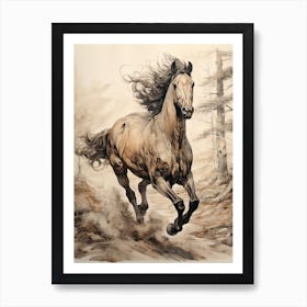 A Horse Painting In The Style Of Scumbling 2 Art Print