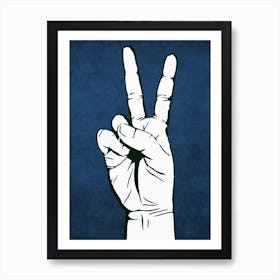 Peace Hand Art Print