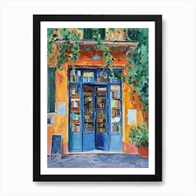 Rome Book Nook Bookshop 3 Art Print