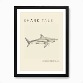 Cookiecutter Shark Vintage Illustration 1 Poster Art Print