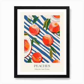 Marche Aux Fruits Peaches Fruit Summer Illustration 2 Art Print