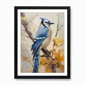 Bird Painting Blue Jay 4 Art Print