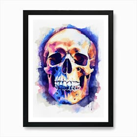 Skull Watercolor Painting 1 Art Print