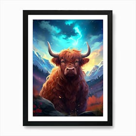 Highland Cow Art Print