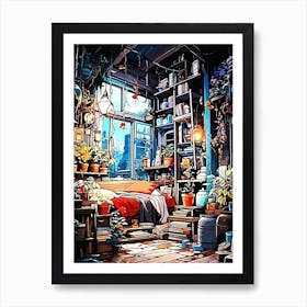 Anime Bedroom aesthetic Art Print