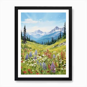 Wildflowers In The Mountains 3 Art Print