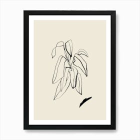 Beige Plant Poster