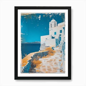 Mykonos Retro Polaroid Style 4 Art Print