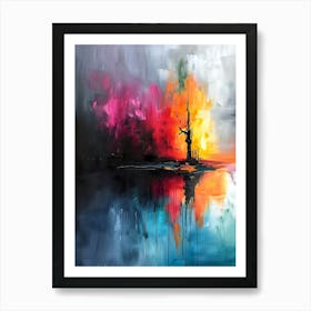 Abstract Tree Painting Poster