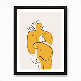 Lines And Curves In Nude Art Print