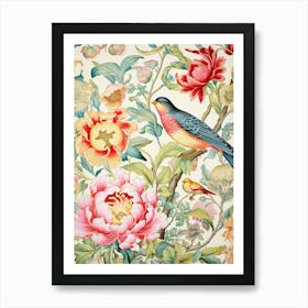 Chinese Floral Wallpaper Art Print