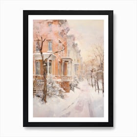 Dreamy Winter Painting Boston Usa 1 Art Print