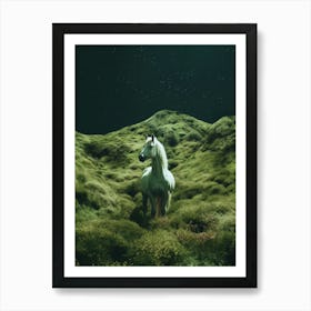 Cosmic horse portrait 1 Art Print