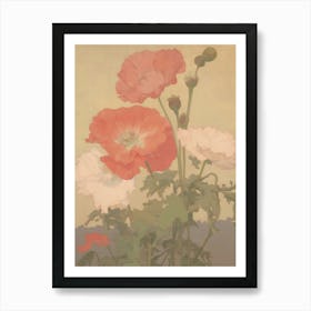 Muted Tones Flowers 2 Art Print