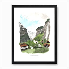 Swiss Alps Lauterbrunnen Switzerland Art Print
