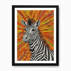 Zebra Canvas Print Art Print