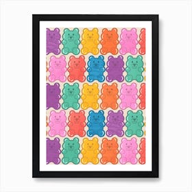 Rainbow Jelly Bears Art Print