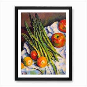 Asparagus Cezanne Style vegetable Art Print