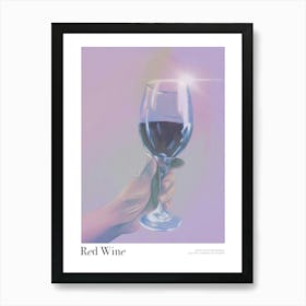 Red Wine Illustrated Print Art Print