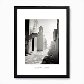 Poster Of Crete, Greece, Photography In Black And White 1 Art Print