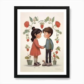 Strawberry Kisses Art Print